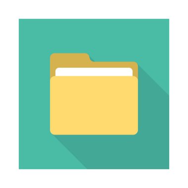 klasör düz simgesi, vektör, illüstrasyon