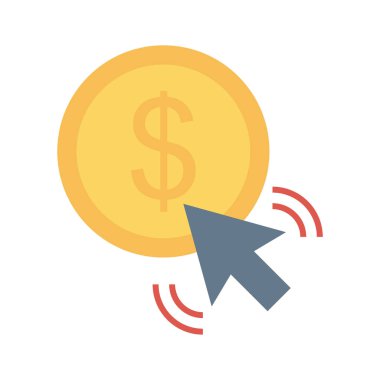 tıklama başına ödeme online alışveriş vektör illüstrasyon 