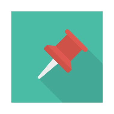 düz raptiye simgesini, vektör, illüstrasyon