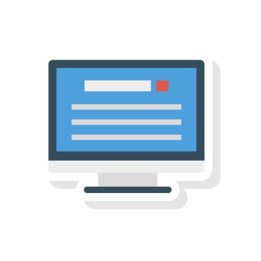 tarayıcı web sayfası düz simge, vektör, illüstrasyon