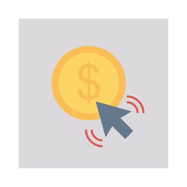 tıklama başına ödeme online alışveriş vektör illüstrasyon 