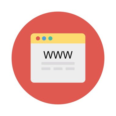 tarayıcı web sayfası düz simge, vektör, illüstrasyon