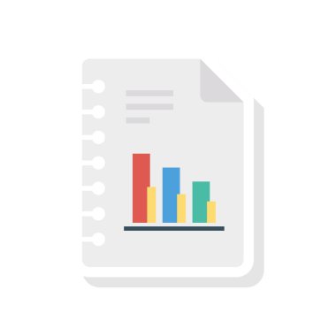 rapor sayfası dosya vektör illüstrasyon 