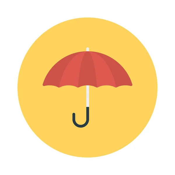 Parapluie Icône Plate Vecteur Illustration — Image vectorielle