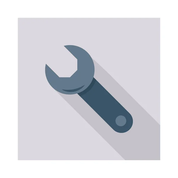 Wrench Flat Icon Vector Illustration — Stock Vector