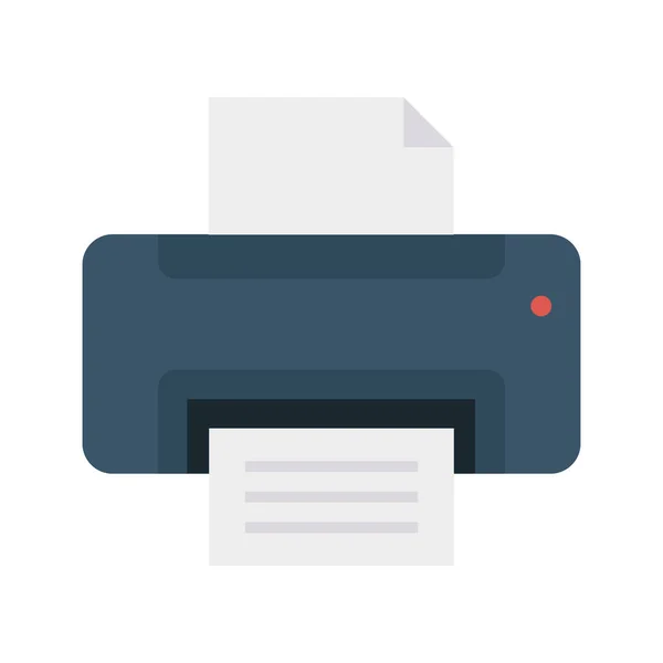 Printer Flat Icon Vector Illustration — Stock Vector
