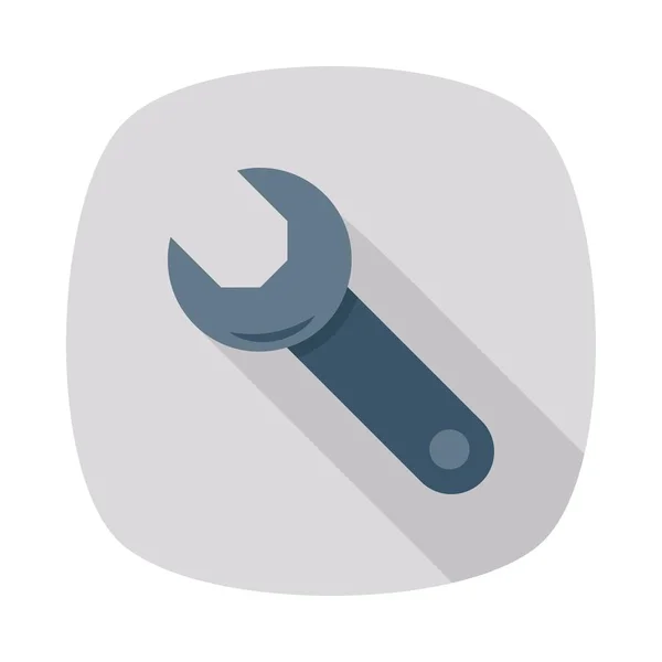 Wrench Flat Icon Vector Illustration — Stock Vector