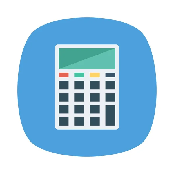 Calculadora Icono Plano Vector Ilustración — Vector de stock