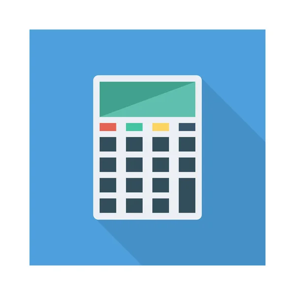 Calculadora Icono Plano Vector Ilustración — Vector de stock