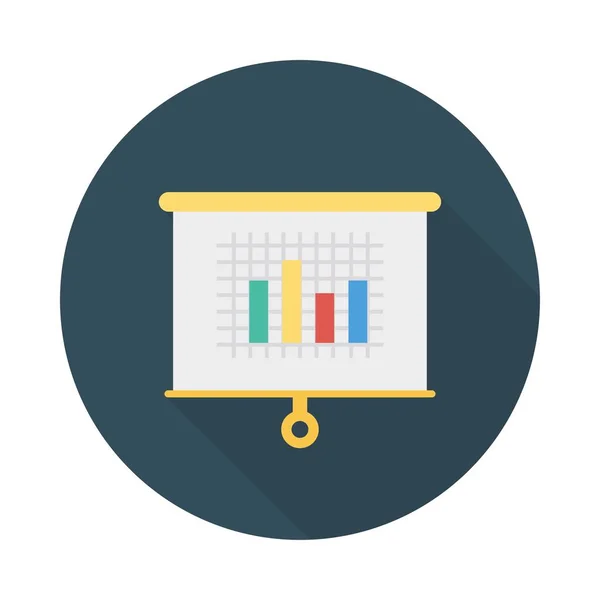 Analitik Grafik Düz Simge Vektör Illüstrasyon — Stok Vektör