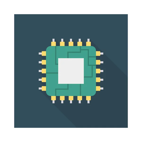 Cpu Procesador Chip Vector Ilustración — Archivo Imágenes Vectoriales