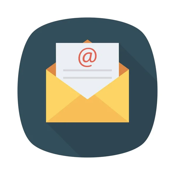 Opened Envelope Email Flat Icon Vector Illustration — Stock Vector