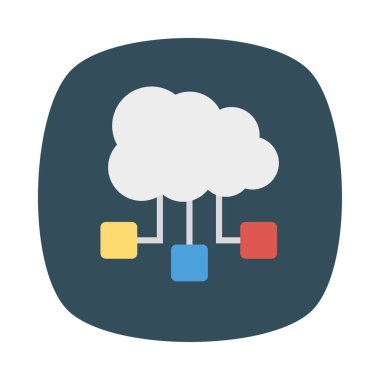 Ağ vektör çizim bulut 