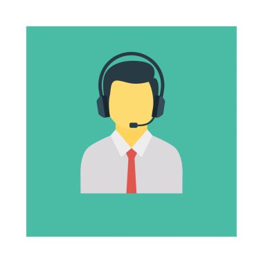 Destek Hizmetleri avatar vektör çizim 