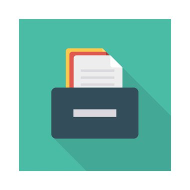 arşiv dosyaları düz simge, vektör, illüstrasyon 