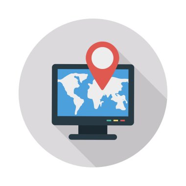 online harita konum işaretleyici vektör illüstrasyon