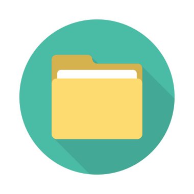 klasör düz simgesi, vektör, illüstrasyon