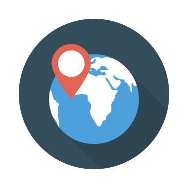 harita konumu dünya vektör illüstrasyon