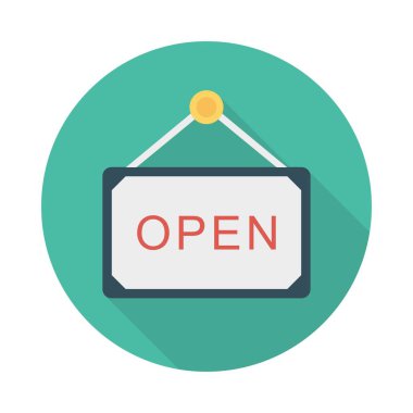 open  board   hanging  vector illustration
