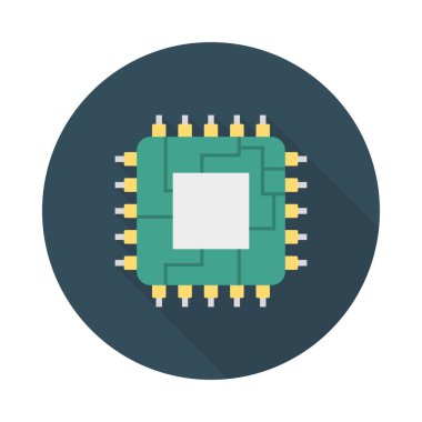 CPU işlemci çip vektör çizim