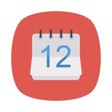 Takvim düz simgesini, vektör, illüstrasyon