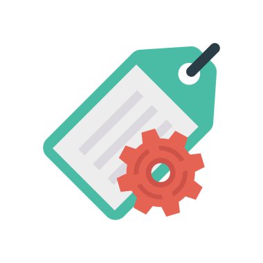 etiket ayarı vektör illüstrasyon