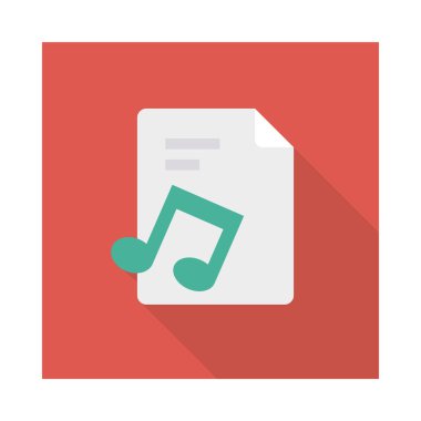 müzik dosyası belge vektör illüstrasyon 