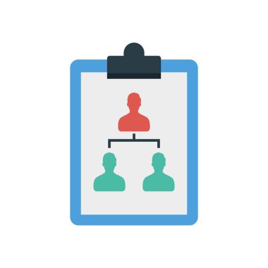 hiyerarşi grafiği düz simge, vektör, illüstrasyon 