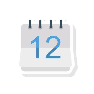 Takvim düz simgesini, vektör, illüstrasyon