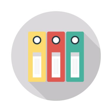 arşiv dosyaları düz simge, vektör, illüstrasyon 