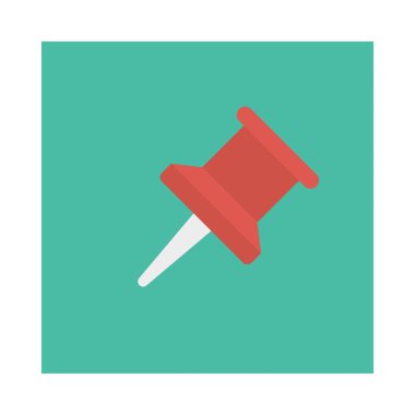 düz raptiye simgesini, vektör, illüstrasyon