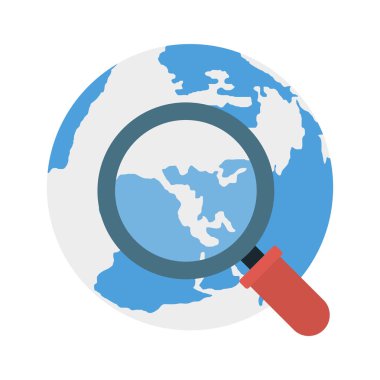 Arama büyüteç cam vektör çizim