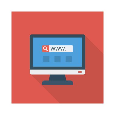 tarayıcı web sayfası düz simge, vektör, illüstrasyon