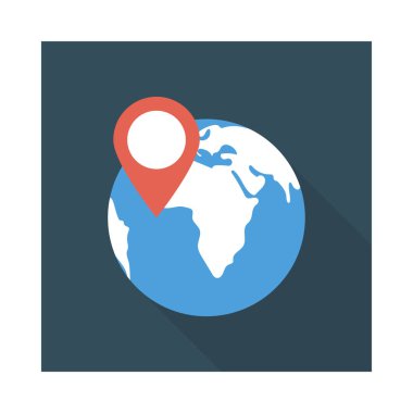 harita konumu dünya vektör illüstrasyon 