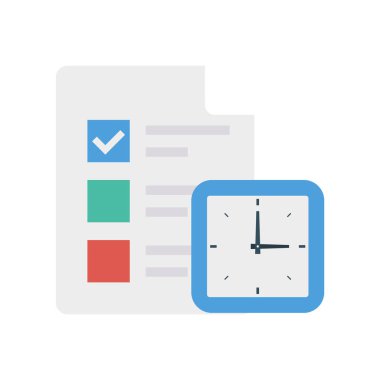 kontrol listesi dosya belge vektör illüstrasyon
