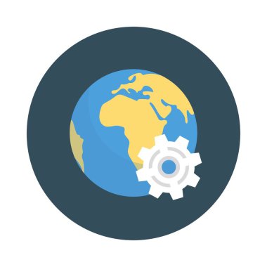 dünya vektör illüstrasyon yapılandırma ayarı