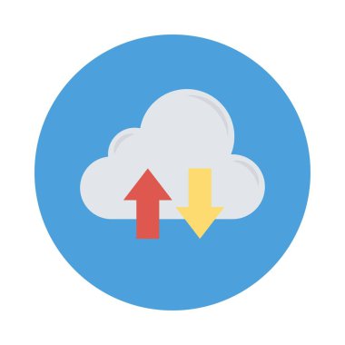 bulut indir yükleme vektör illüstrasyon