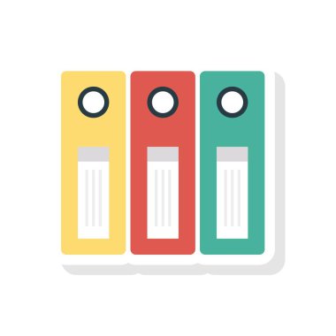 arşiv dosyaları düz simge, vektör, illüstrasyon 