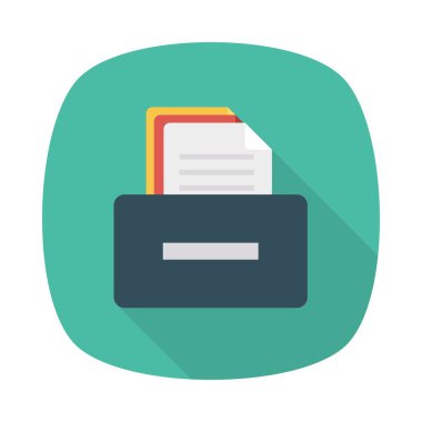 arşiv dosyaları düz simge, vektör, illüstrasyon 