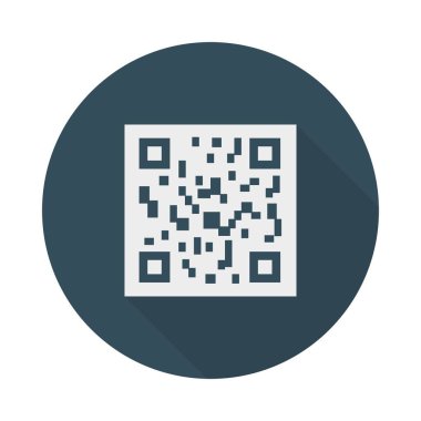 Qr kodu etiketi vektör çizimi