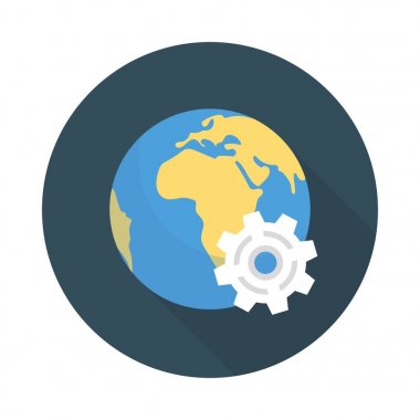 dünya vektör illüstrasyon yapılandırma ayarı