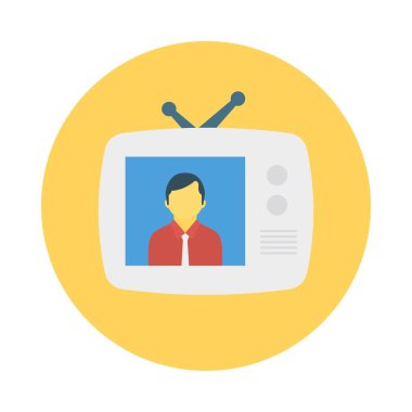 Televizyon anteni dijital vektör illüstrasyon