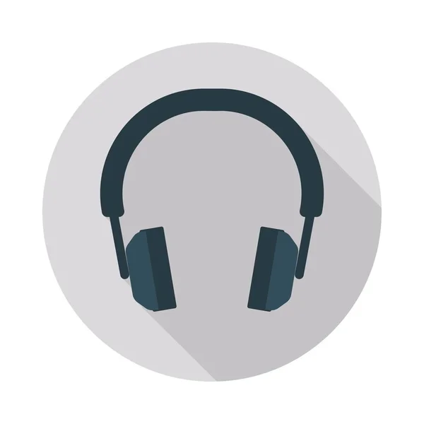 Επίπεδο Εικονίδιο Ακουστικών Διάνυσμα Απεικόνιση — Διανυσματικό Αρχείο