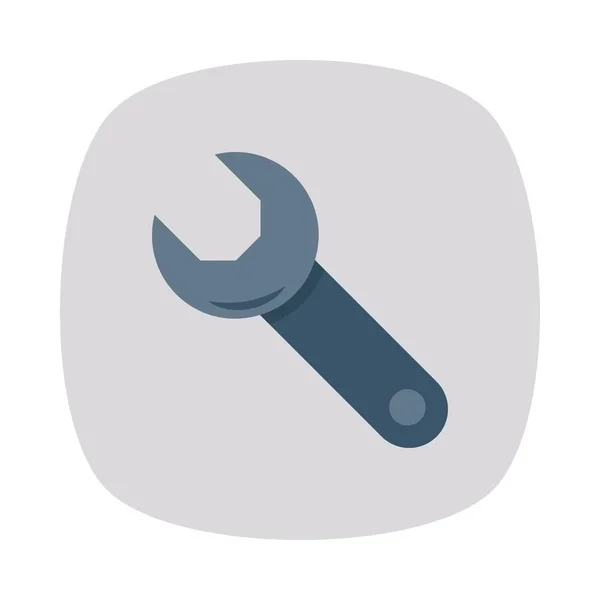 Wrench Flat Icon Vector Illustration — Stock Vector