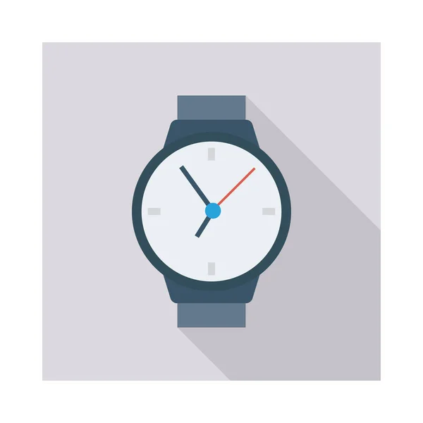 Zegarek Płaski Ikona Wektor Ilustracja — Wektor stockowy