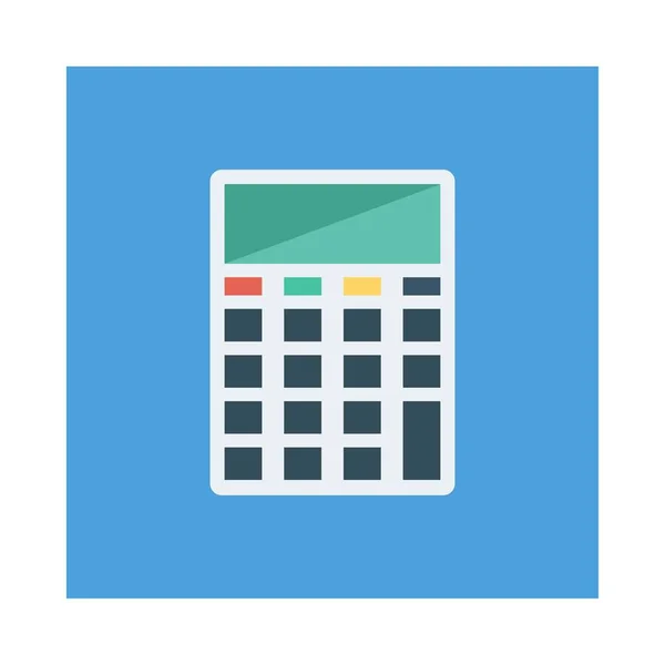 Calculadora Icono Plano Vector Ilustración — Vector de stock