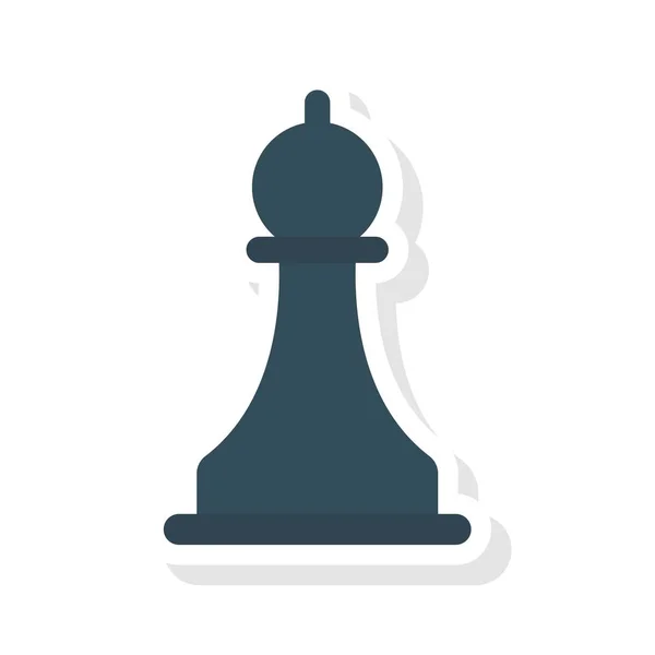 Σκάκι Επίπεδη Εικονίδιο Διάνυσμα Εικονογράφηση — Διανυσματικό Αρχείο