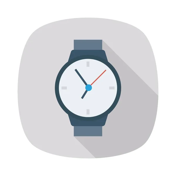 Reloj Pulsera Icono Plano Vector Ilustración — Vector de stock