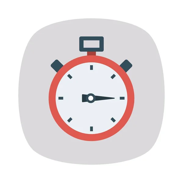 Timer Plat Icoon Vector Illustratie — Stockvector