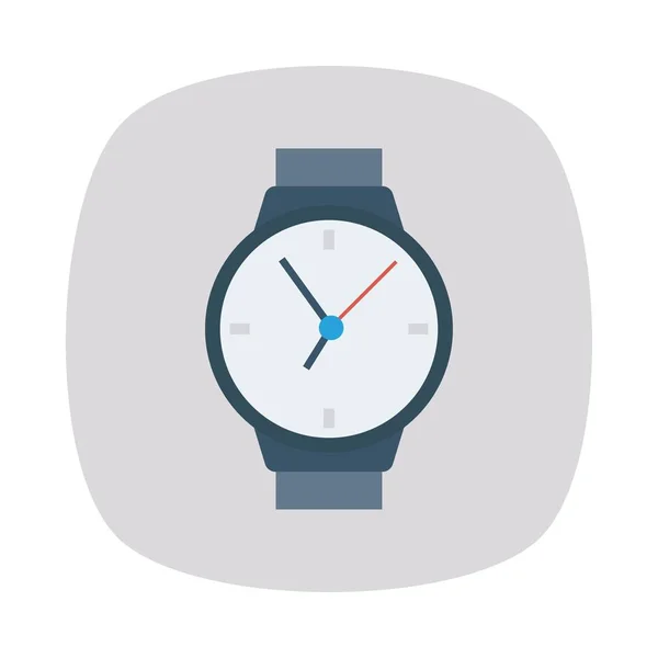 Reloj Pulsera Icono Plano Vector Ilustración — Archivo Imágenes Vectoriales